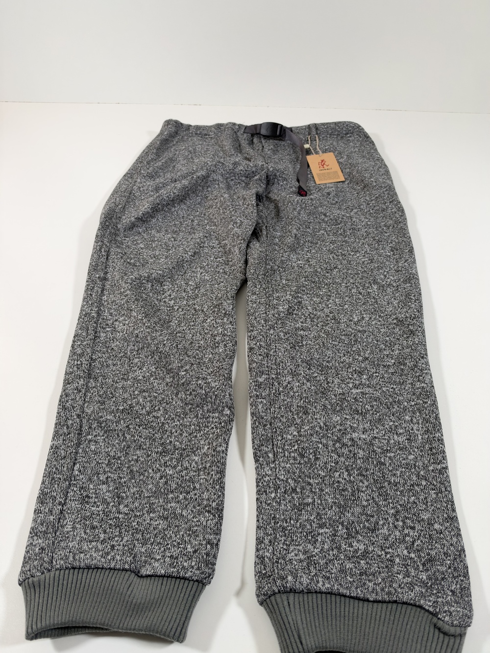 Gramicci Bonding Knit Fleece Jogger Pants Mens Large Heather Gray GUP-21F068